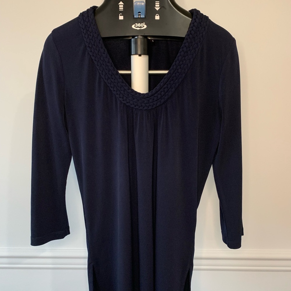Navy poly spandex top